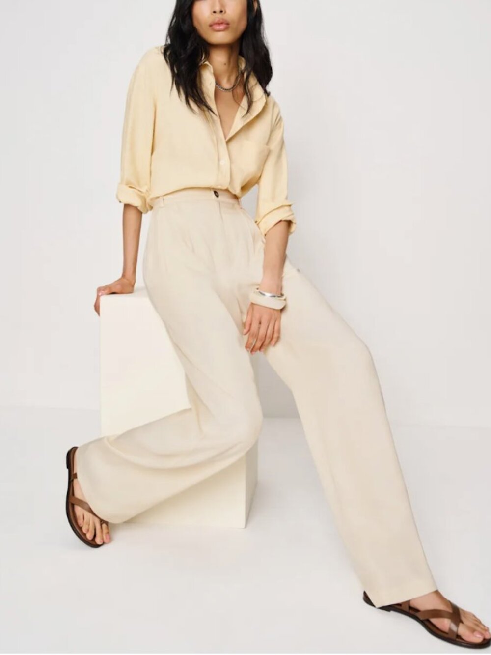 Reformation Mason Pleated Dress Pant